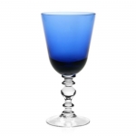 Fanny Blue Goblet 7 1/2\ Color 	Blue
Capacity 	13oz / 370ml
Dimensions 	7½\ / 19cm
Material 	Handmade Glass
Pattern 	Fanny